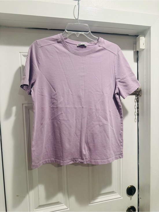 Zara Tops - ZARA Lavender Crew Neck Tee Size Medium